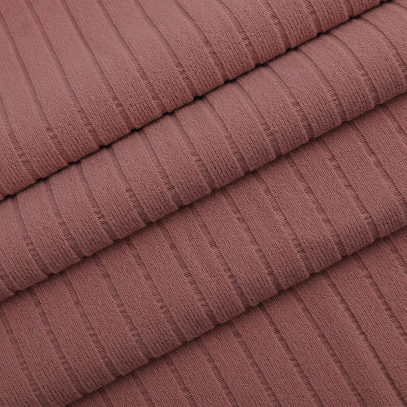 100D/96F + 40D Spandex Çizgili Kaburga Örgüsü 100D/96F + 40D Spandex Çizgili Kaburga Örgüsü